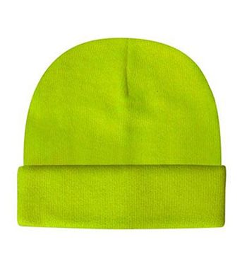 Green Luminescent Safety Acrylic Beanie
