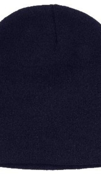 Navy Rolled Down Acrylic Beanie