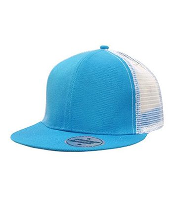 Premium-Trucker-Cap-Cyan-white