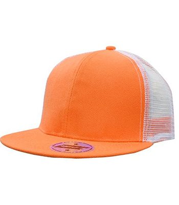 Premium-Trucker-Cap-Orange-White