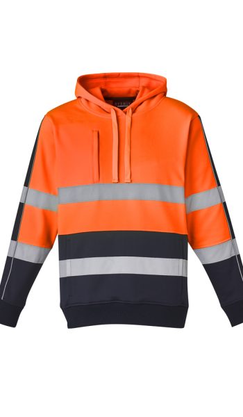Orange Navy Stretch Hoodie