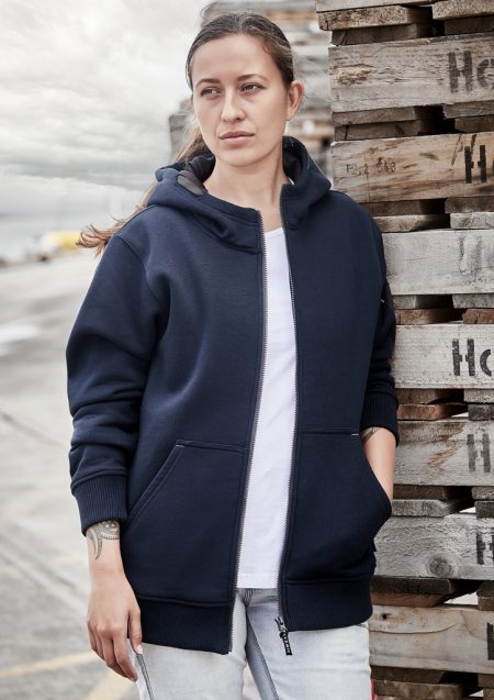 Unisex Zip Front Multi Pocket Hoodie
