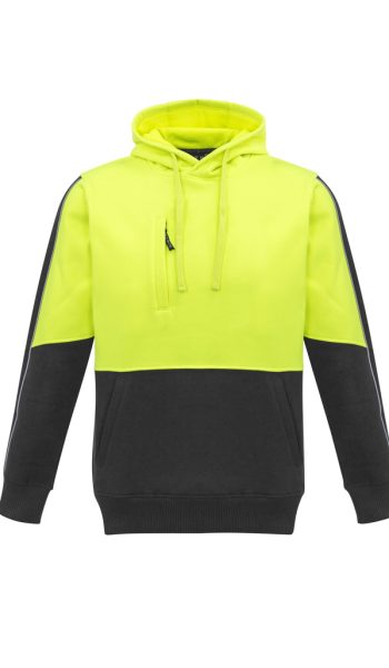 Yellow Charcoal Hi Vis Pullover Hoodie