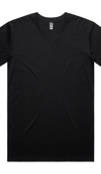 Black Staple V Neck Tee