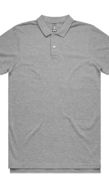 Grey Marle Pique Polo Shirt
