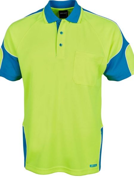 Lime Aqua Hi Vis Polo Shirt
