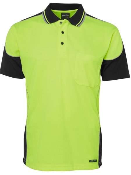 Lime Black Contrast Polo Shirt