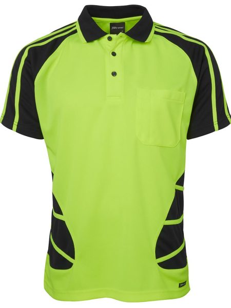 Lime Black Spider Polo Shirt