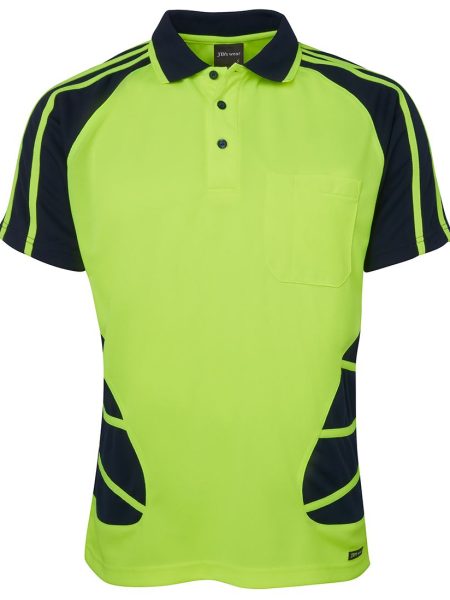 Lime Navy Spider Polo Shirt