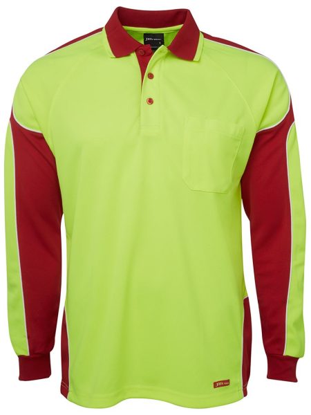 Lime Red Hi Vis Polo