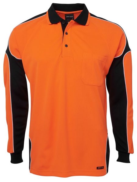 Orange Black Hi Vis Polo