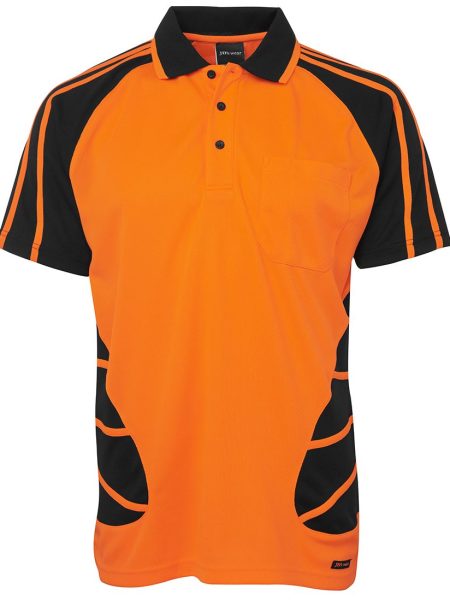 Orange Black Spider Polo Shirt