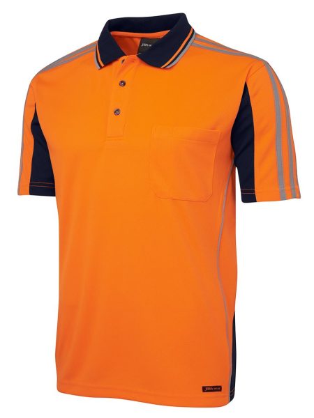 Orange Navy Arm Polo Shirt