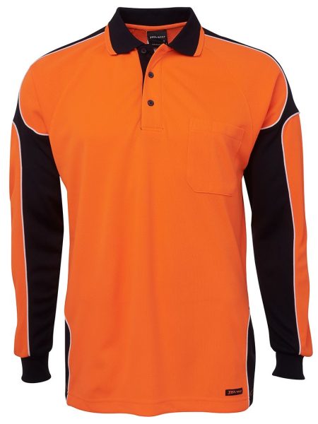 Orange Navy Hi Vis Polo