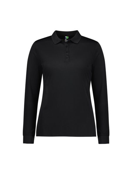 Black Long Sleeve Polo