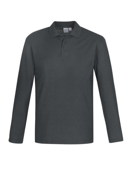 Charcoal Crew Long Sleeve Polo