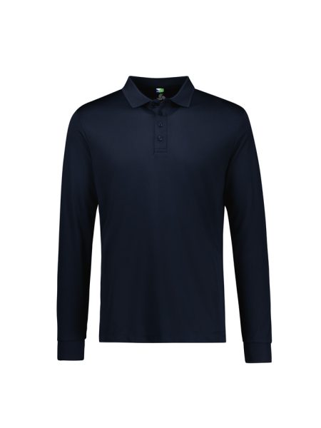 Navy Action Long Sleeve Polo