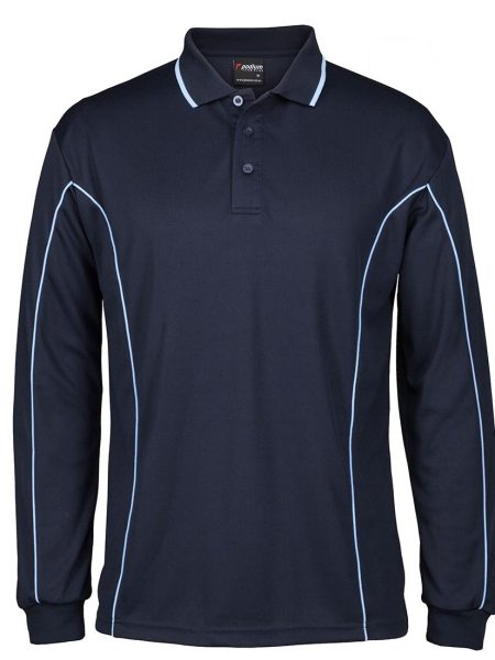 Navy Blue Podium Piping Polo