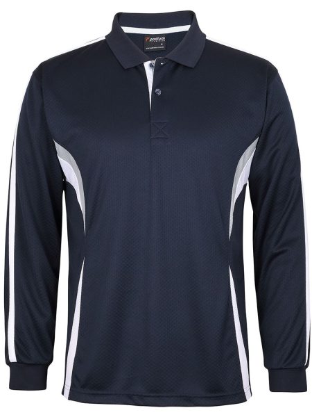 Navy White Grey Podium Cool Polo