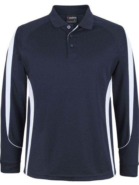 Navy White Podium Bell Polo