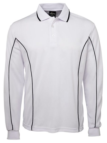 White Navy Podium Piping Polo